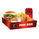 Peri Peri Box -Flame Grilled Burger, 2 grilled wings, beans or coleslaw , regular fries and drink